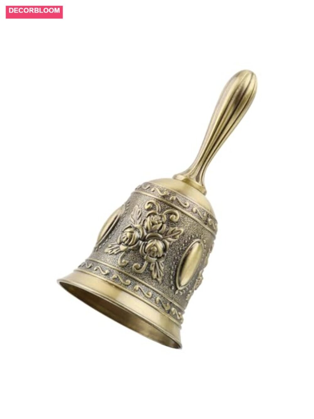 Metal Dinner Bell Hand Percussion Vintage Service Bell Non-Slip Handle